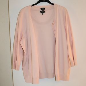 Talbots Baby Pink Charming Cardigan Set - 2X/3X